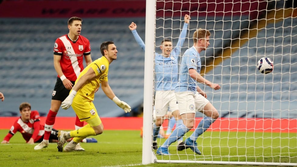 BREAKTHROUGH: Kevin De Bruyne puts City ahead from close-range