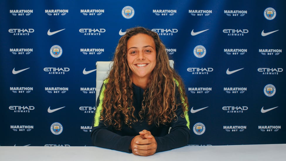 SIGNED AND SEALED : The 25-year-old follows in the footsteps of her cousin, Bernardo Silva.