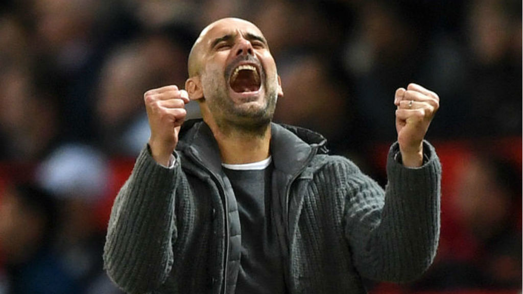 GET IN: Pep sums up the feeling of us all after Leroy's second goal