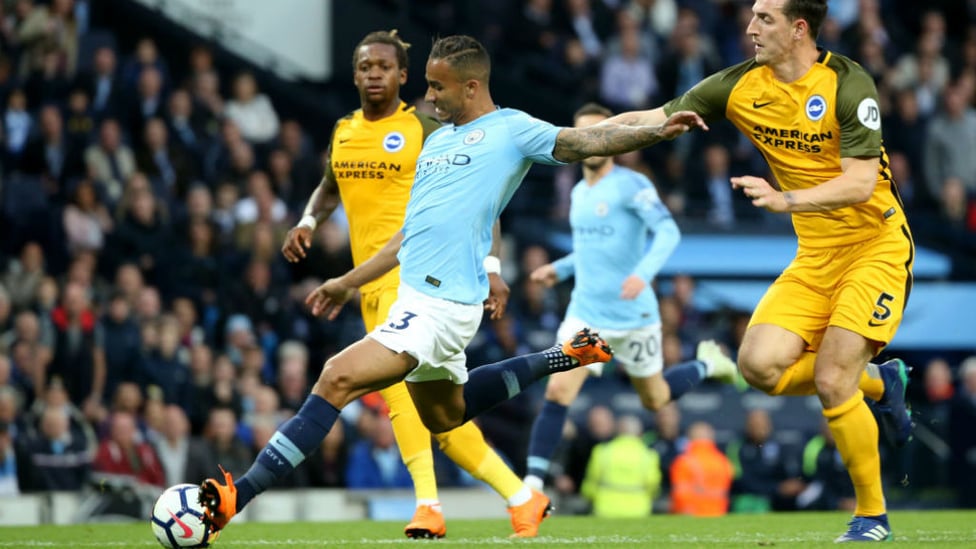 CALM AND COLLECTED : The Brazilian slots home against Brighton in May 2018