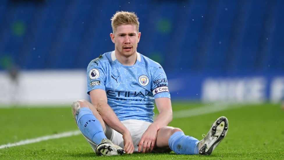 SITTING MIDFIELDER: Kevin De Bruyne has a well-earned rest