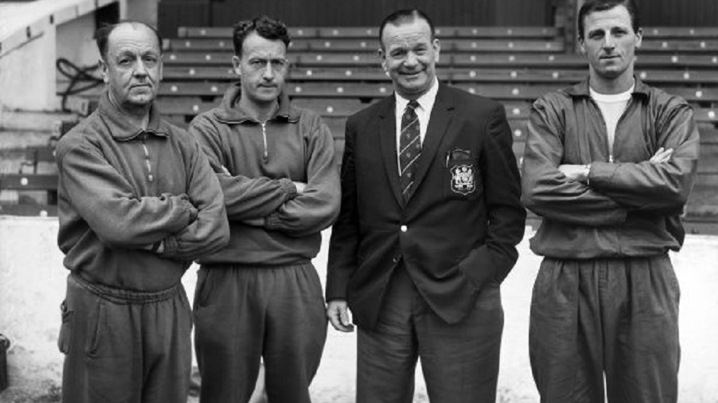 COACH HART : Second left, with boss George Poyser circa 1963/64