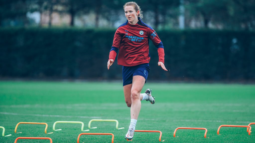 JUMP STAR: Sam Mewis enjoyed a successful trip with the United States, triumphing 2-0 against the Netherlands with her sister Kristie on the scoresheet!