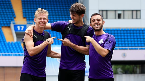 IT WASN'T ME: Happy, smiley Zinchenko, Stones and Bernardo