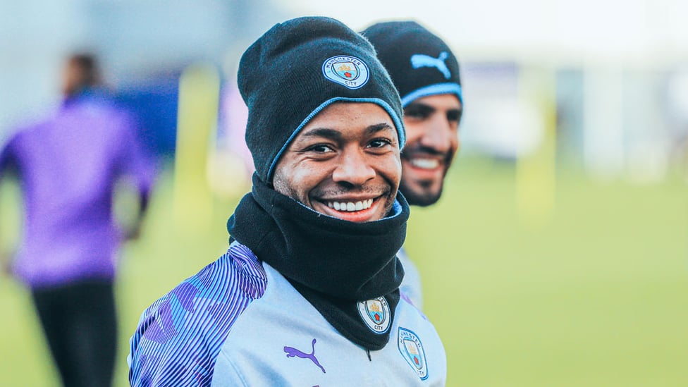 CAUSING A STER : Raheem looks up for the cup!