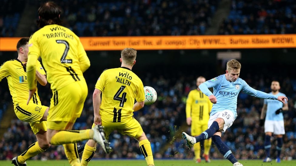 IMPRESSIVE : He opened his City account with a superb strike against Burton Albion in the 2019 Carabao Cup semi-final.