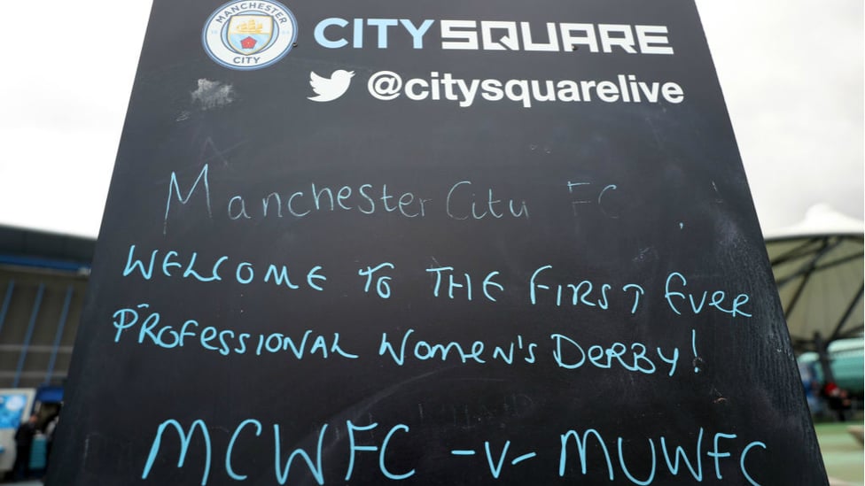 IT'S ALMOST TIME : A historic Manchester Derby is almost underway at the Etihad Stadium