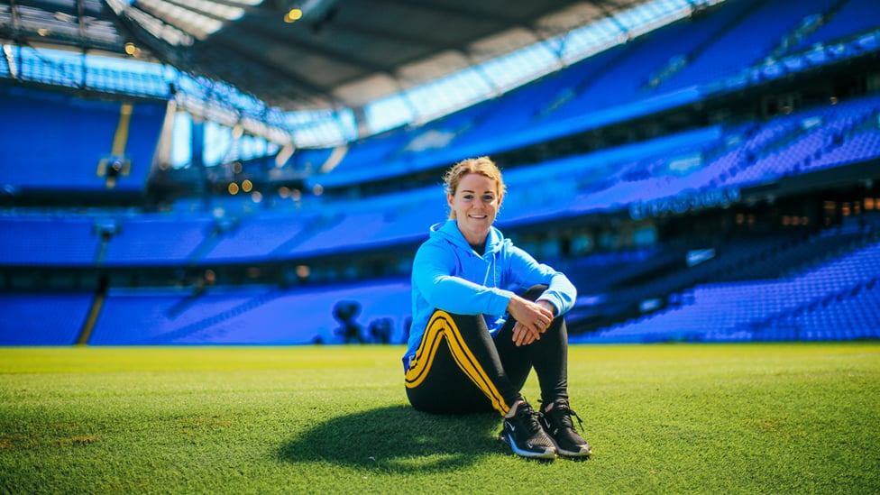 HOME OF THE CHAMPIONS : Will Aoife make her debut in the opening day Manchester Derby at the Etihad?