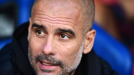 WATCHING ON: Pep Guardiola at Selhurst Park.