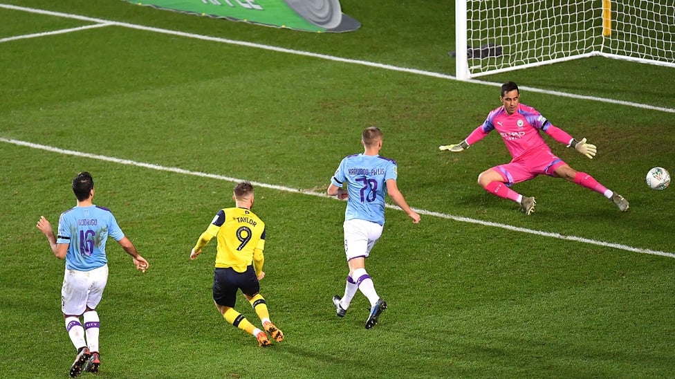 LEVELLER : Matty Taylor catches City cold seconds after the restart