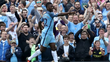 KELECHI: The 19-year old doubled City's lead in the 25th after slotting home from Raheem Sterling's cutback.