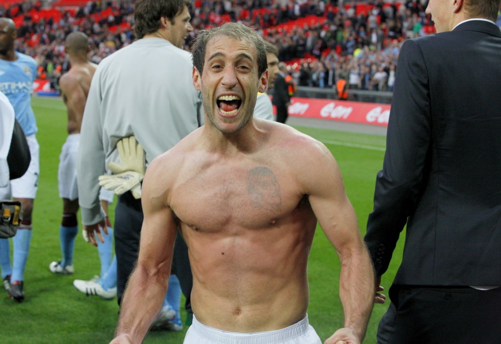 MAGIC MOMENT: Pablo celebrates our 2011 FA Cup final success