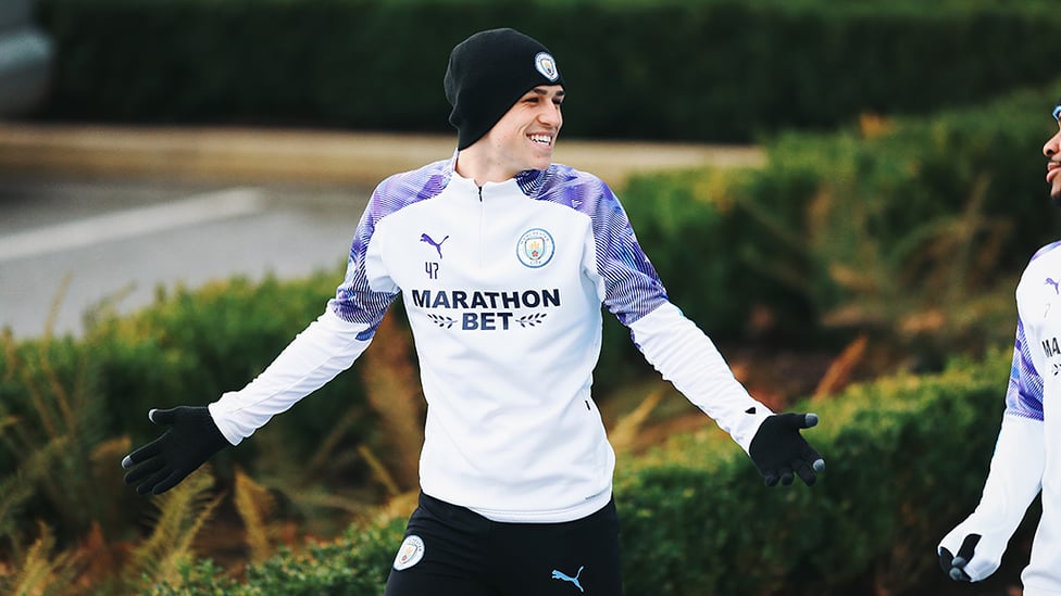 YOUNG GUN : A big smile from Phil Foden.