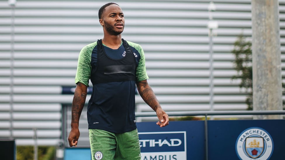 BACK TO BUSINESS : Raheem Sterling returns.