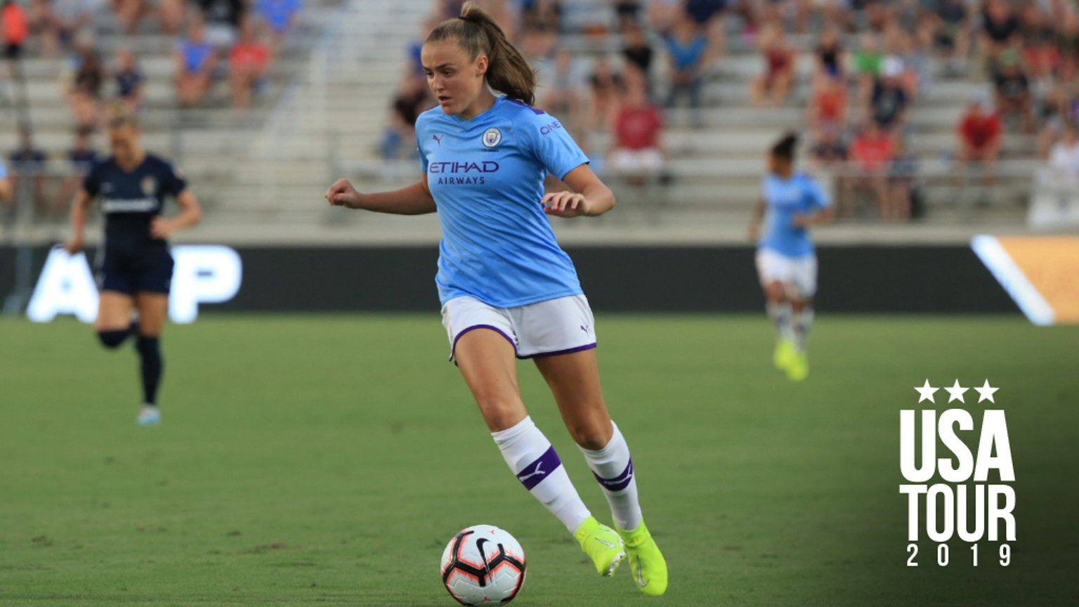 SHE SCORES WHEN SHE WANTS!: Georgia Stanway kicked-off the 2019/20 campaign with a goal