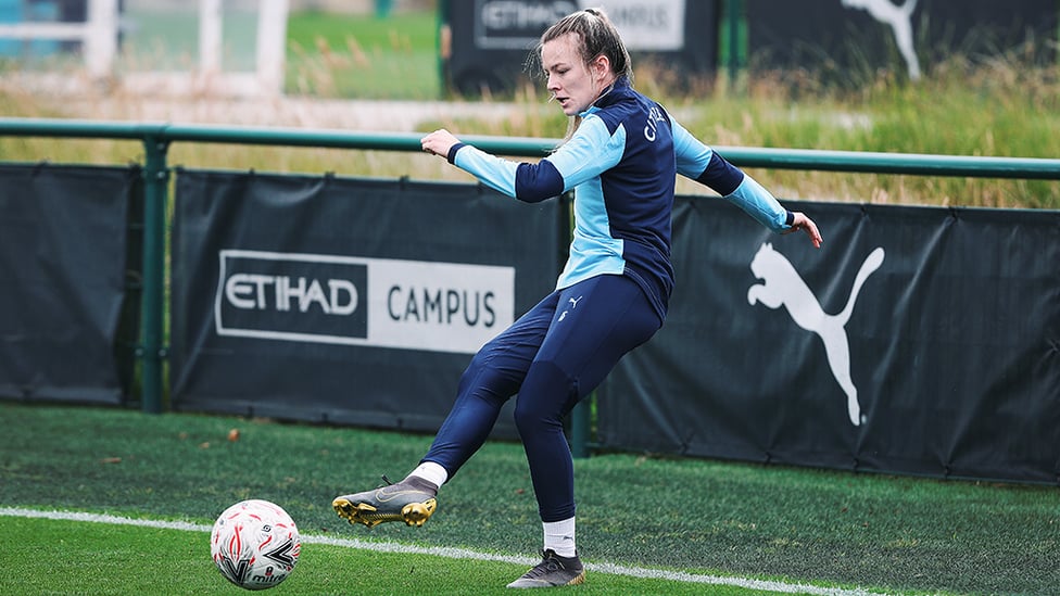 FLYING ON THE WING : Lauren Hemp was named the Club's Rising Star for 2019/20