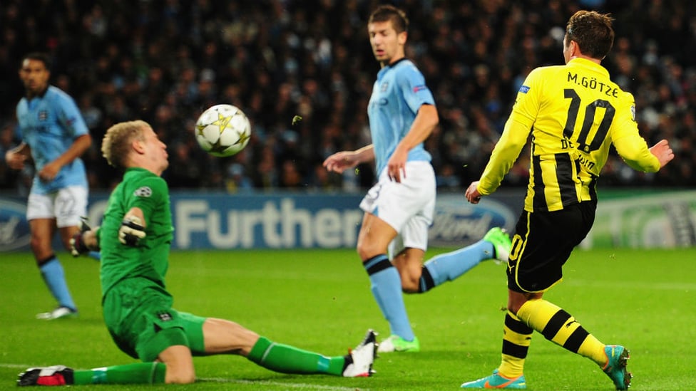 AMAZING DISPLAY : Hart's memorable performance against Borussia Dortmund in 2012.