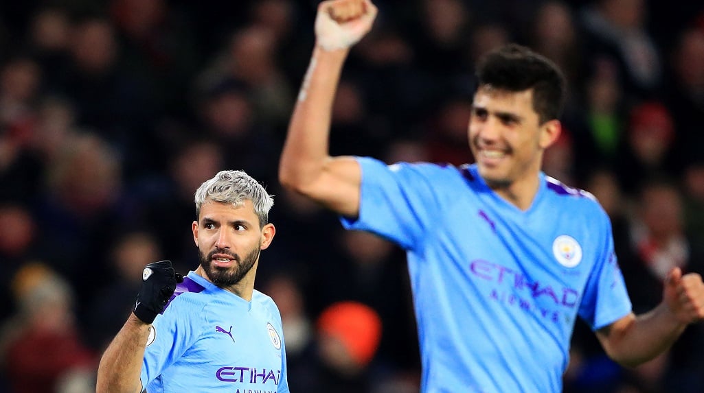 CELEBRATION: Rodrigo and Sergio celebrate the breakthrough 