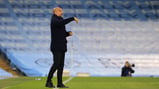 PEP TALK: The boss dishes out instructions from the touchline