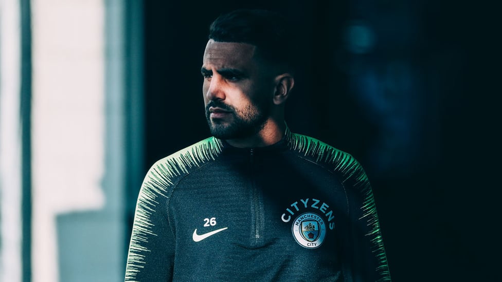 RIYAD READY : Riyad Mahrez steps out into the sunshiiine