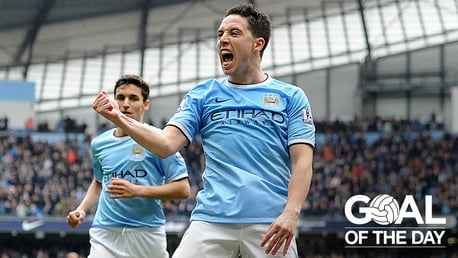 SIMPLI-CITY: Samir Nasri finishes off a fine move with an easy finish against Southampton