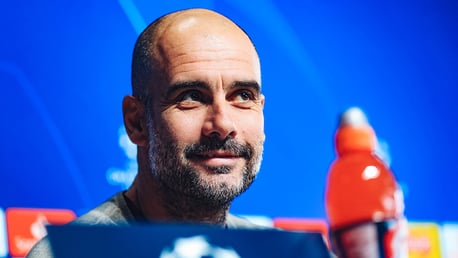 PEP TALK: The boss discusses tomorrow night's Champions League quarter-final with Spurs