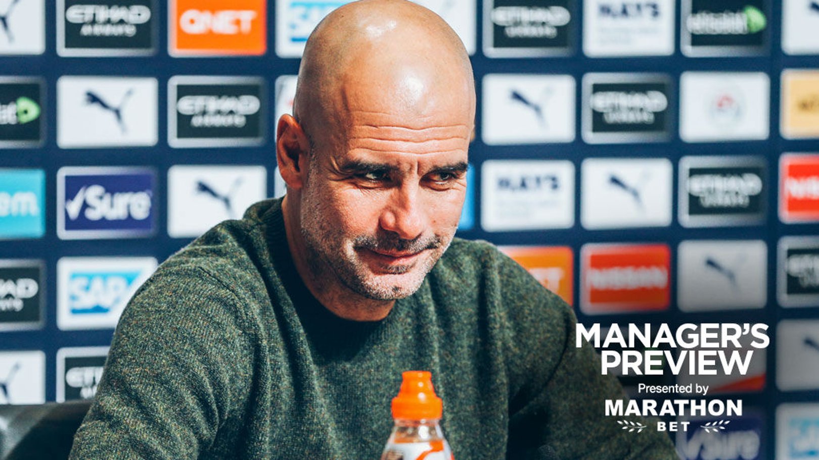 PEP TALK: The boss has given us an update ahead of the game at Arsenal 