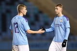 JOB DONE: Sammy Robinson and Cole Palmer after City's 1-0 FA Youth Cup win over Fulham