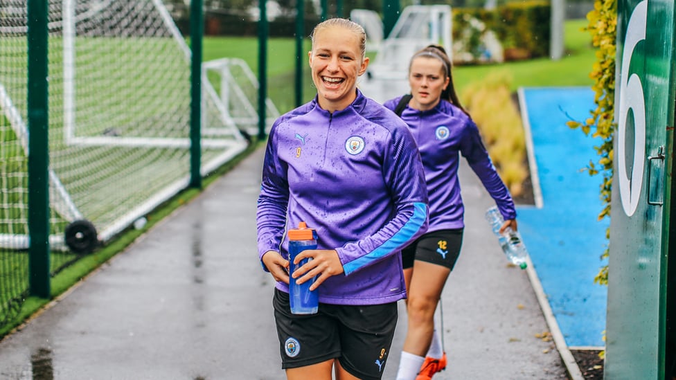 IN FORM : Pauline Bremer can't stop scoring and she can't stop smiling.