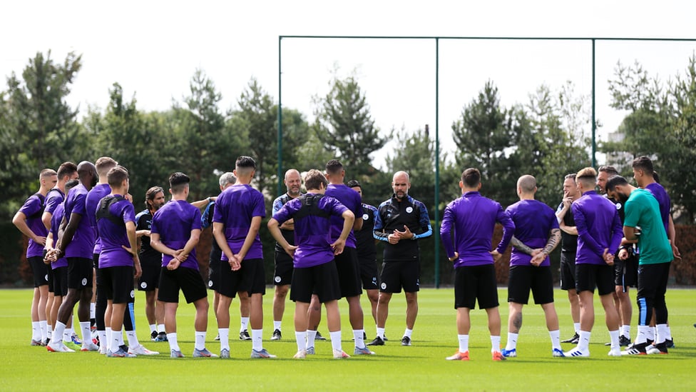 BACK TO WORK : A rousing team talk from the boss