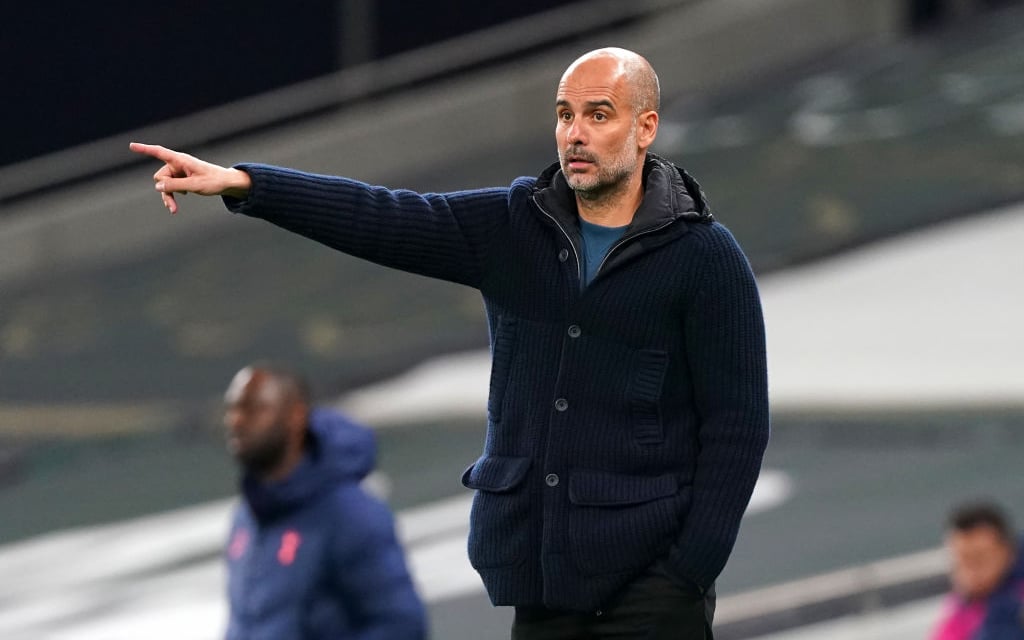 Pep Guardiola at the Tottenham Hotspur Stadium