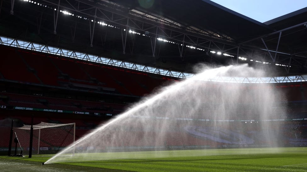 SECOND HOME : The stage is set for City's return to Wembley for the clash with Tottenham.