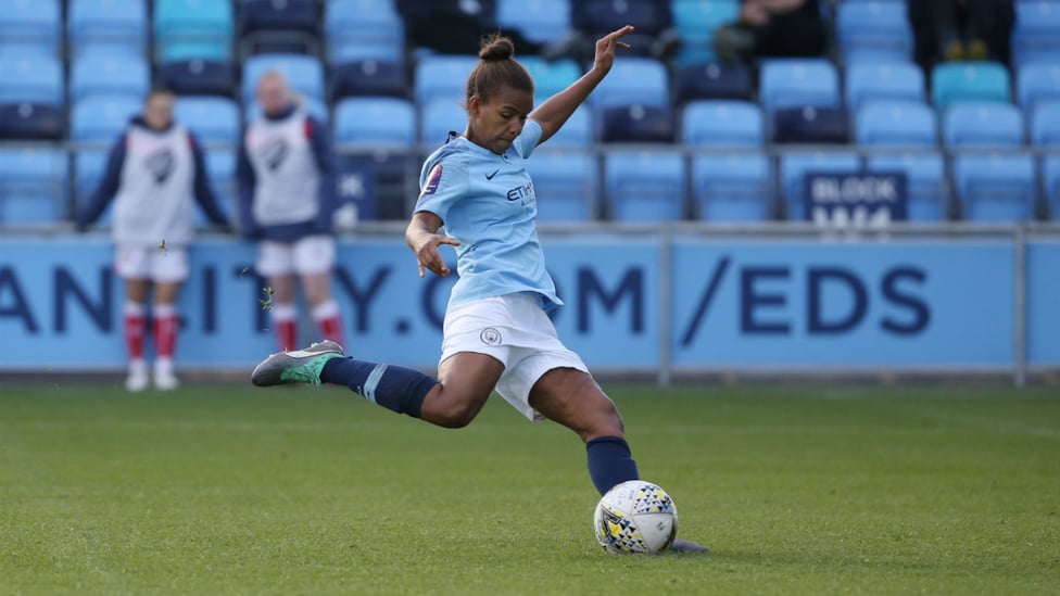 COOL AS YOU LIKE : Nikita Parris confidently despatches the spot-kick