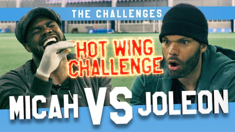 HOT STUFF: Micah Richards takes on Joleon Lescott in their latest challenge.