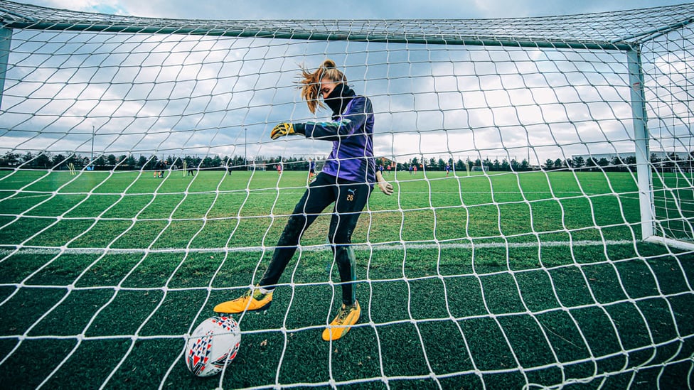 BACK OF THE NET : A rare goal past Ellie Roebuck!