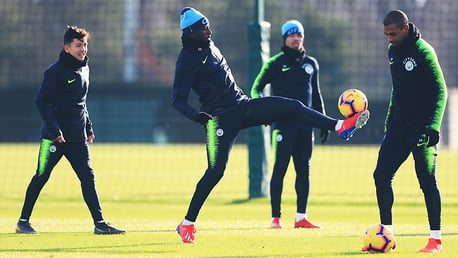 TRAINING: City gear up ahead of Sunday's game against Arsenal