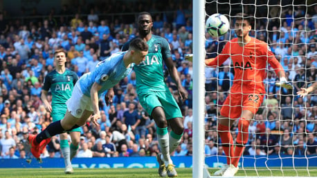 HEAD BOY: Phil Foden finds the target from close-range to give City the perfect start