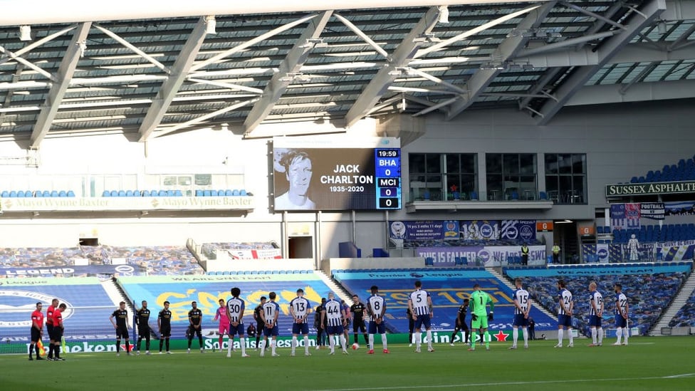 IN LOVING MEMORY: Both teams pay their respects to World Cup winner, Jack Charlton.