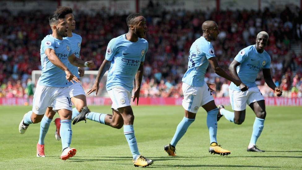 LATE GOAL : Sterling loves a late goal... Remember this beauty against Bournemouth last season?