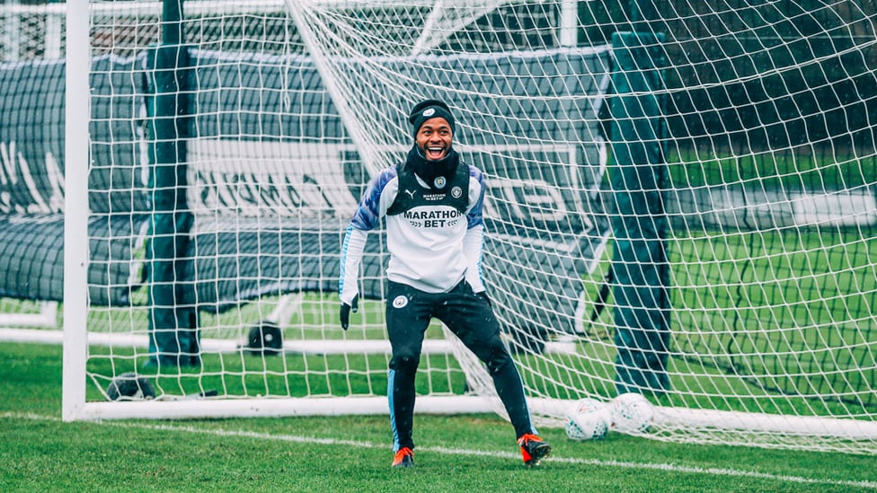 NEW TRICKS: Raheem is back to full fitness... and in high spirits!