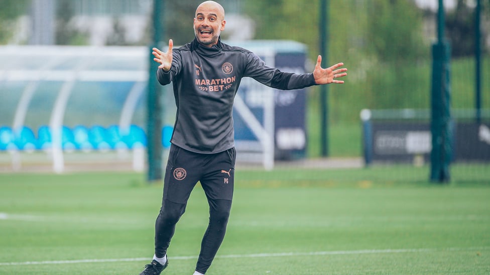 PEP TALK : The boss gives out his instructions.