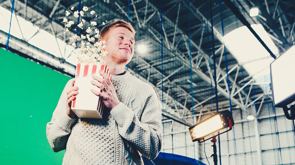 POP CORN ALL-ROUND : Midfielder has fun on set recreating Home Alone