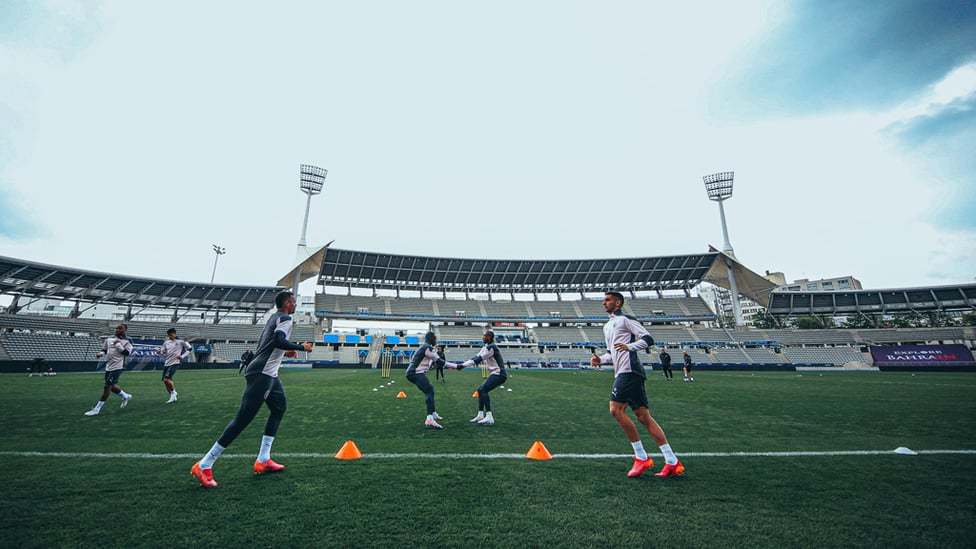 GET LOOSE : The players get put through their paces.