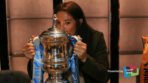 THE LOVE OF THE FA CUP: Jen Beattie poses for a snap