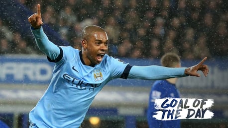 BRAZILIAN BLUE: Fernandinho was on the scoresheet at Goodison Park in the 2014/15 campaign