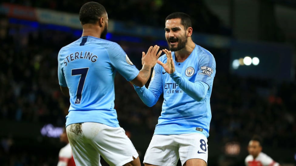 GET IN : Raheem and Ilkay celebrate