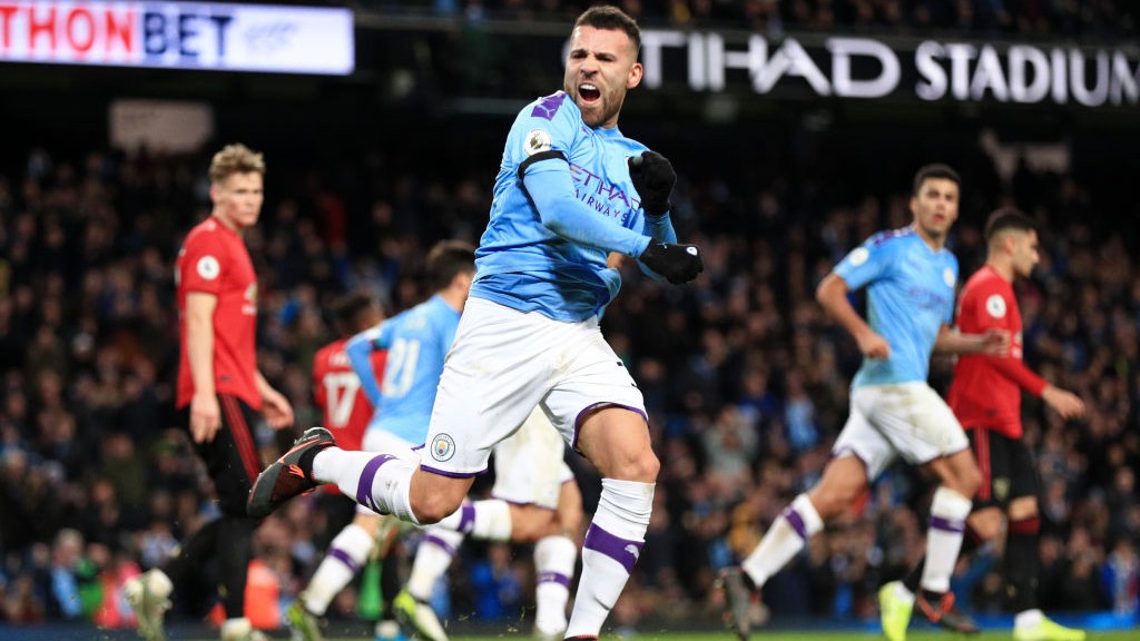 CELEBRATION: A passionate response from the Argentine defender.