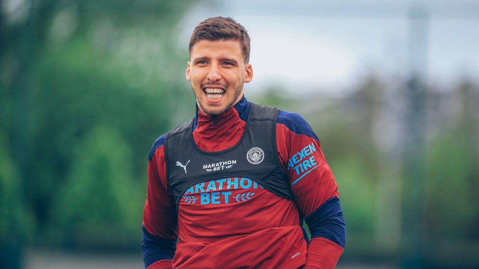 SIMPLY THE BEST : A smile from Ruben Dias after picking up the Football Writers' Footballer of the Year award earlier this week!