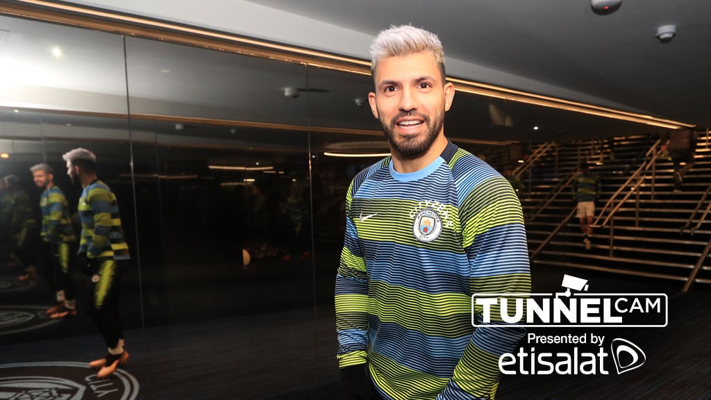 Tunnel Cam captures Sergio Aguero behind the scenes after City's all-important win over Liverpool