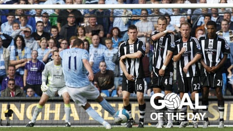 ROCKET: Elano hits a worldie against Newcastle